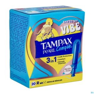 Packshot Tampax Pearl Compak Regular 20