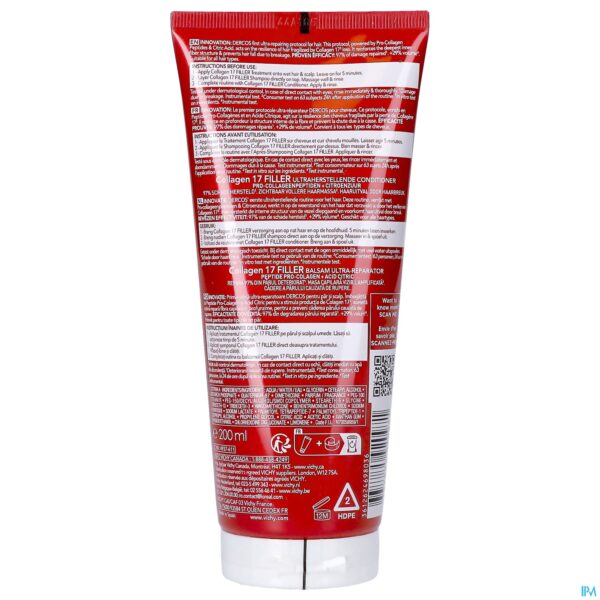 Packshot Vichy Dercos Collagen 17 Filler Conditioner 200ml
