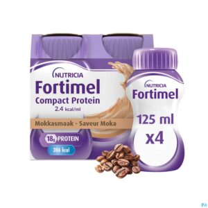 Packshot Fortimel Compact Protein 2.4kcal Mokka 4x125ml
