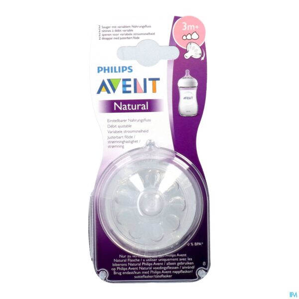 Packshot Philips Avent Natural 2.0 Zuigspeen Variabel SCF045/27