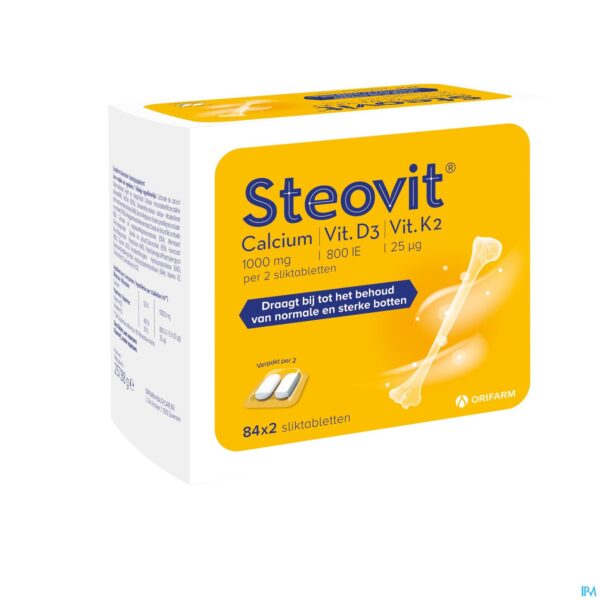 Packshot Steovit Calcium/vitd3/vit K2 1000mg/880iu Comp2x84