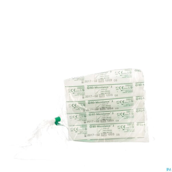 Packshot Bd Microlance 3 Naald 21g 2 Rb 0,8x50mm Groen 10