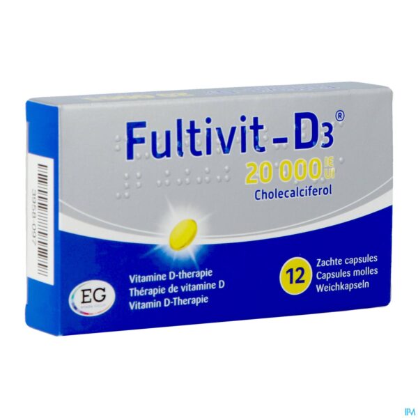 Packshot Fultivit-D3 20000Ie Caps Zacht 12