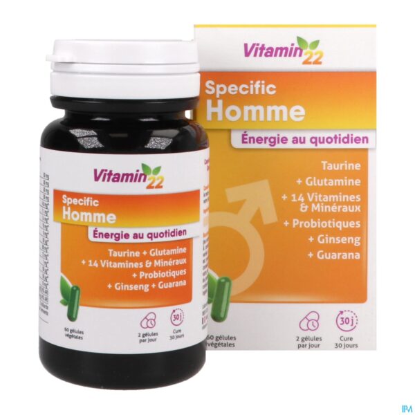 Productshot Vitamin 22 Specific Homme Caps 60
