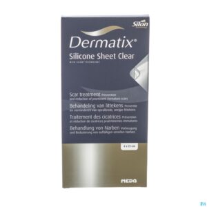 Packshot Dermatix Silicone Sheet Clear Adh 4x13cm 1