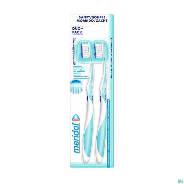 Packshot Meridol Tandenborst.besch.tandvlees Zacht Duopack