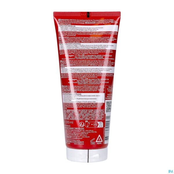 Packshot Vichy Dercos Collagen 17 Filler Conditioner 200ml