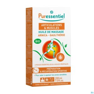 Packshot Puressentiel Gewrichten Mas.olie Arnica Bio 200ml