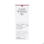 Packshot Widmer Deo Crème Zonder Aluminiumzouten Zonder Parfum 40ml