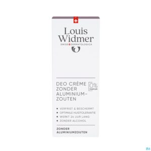 Packshot Widmer Deo Crème Zonder Aluminiumzouten Zonder Parfum 40ml