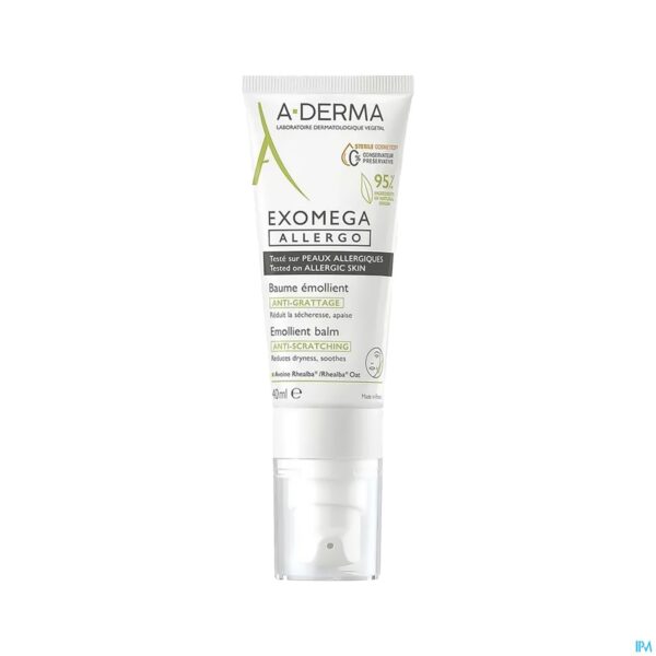 Packshot Aderma Exomega Allergo Emolierende Balsem 40ml