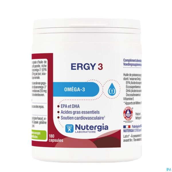 Packshot Ergy 3 Caps 180 Packshot Ergy 3 Caps 180
