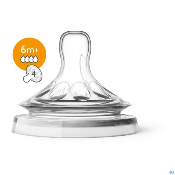 Productshot Philips Avent Natural 2.0 Zuigspeen 4 Gaatjes SCF044/27