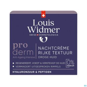 Packshot Widmer Proderm Nachtcrème Rijke Textuur Zonder Parfum 50ml