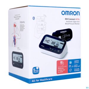 Packshot Omron M4 Connect Afib Bloeddrukmeter Arm Autom.
