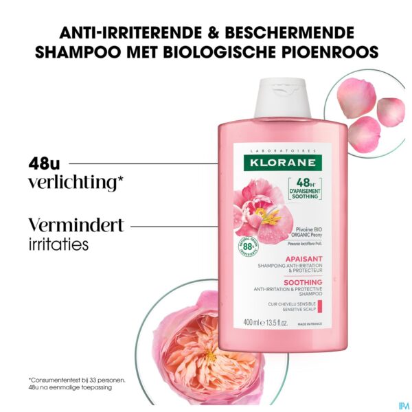 Lifestyle_image Klorane Capil. Sh Pioenroos Bio 400ml