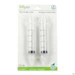 Packshot Biopax Neusreiniger Baby 4m+ 2x20ml + 2 Neusstuk.