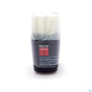 Packshot Vichy Homme Deo Gev Huid 48u Roller Duo 2x50ml