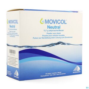 Packshot Movicol Neutral Zakjes 20 X 13,7g