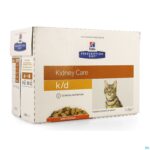 Packshot Hills Prescrip.diet Feline Kd Maaltijdzakje 12x85g