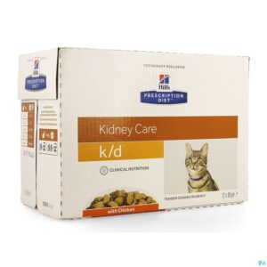 Packshot Hills Prescrip.diet Feline Kd Maaltijdzakje 12x85g