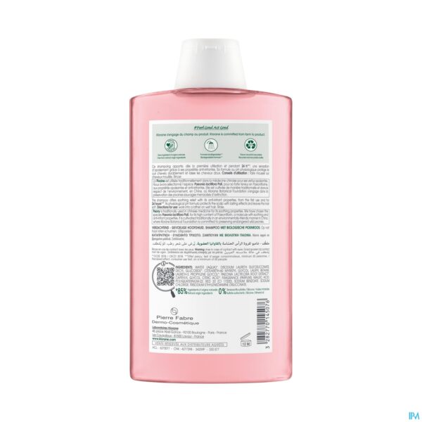 Productshot Klorane Capil. Sh Pioenroos Bio 400ml