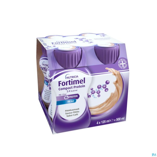 Packshot Fortimel Compact Protein 2.4kcal Mokka 4x125ml