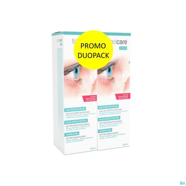 Packshot Febelcare Eye 1 Vloeist.contactlens 350ml 1+1grat.