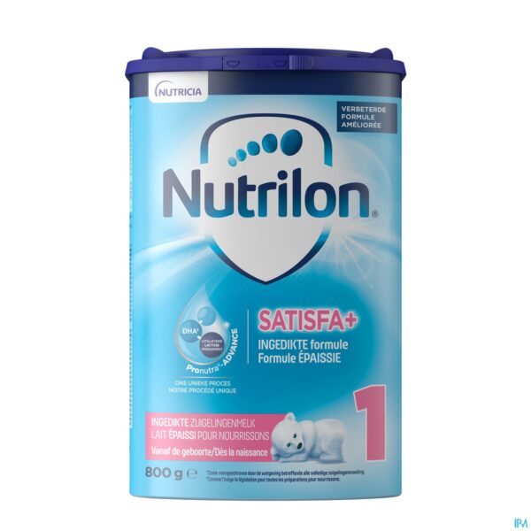 Packshot Nutrilon Verzadiging Satisfa+ 1 Easypack Pdr 800g