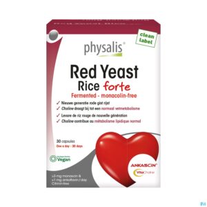 Packshot Physalis Red Yeast Rice Caps 30