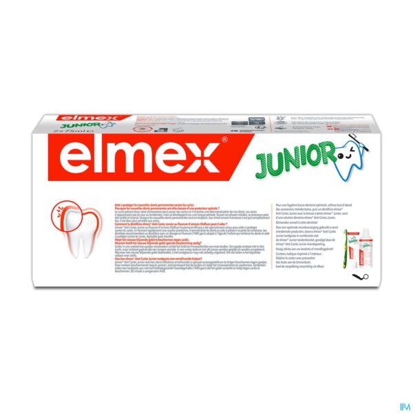 Packshot ELMEX® JUNIOR TANDPASTA TUBE 2x75ML