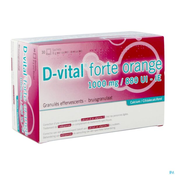 Packshot D-vital Forte Sinaas 1000mg/880ie Zakjes 30