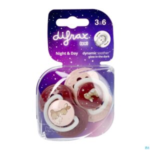 Packshot Difrax Dynamic Fopspeen Day&night Assorti 3-6m 2