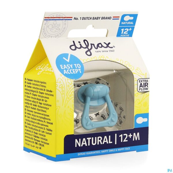 Packshot Difrax Fopspeen Natural 12m+