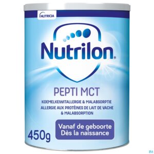 Packshot Nutrilon Pepti Mct Pdr Blik 450g