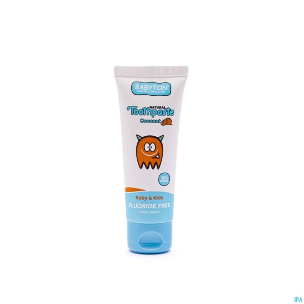 Productshot Babyton Natuurlijke Tandpasta Kokos Baby/kids 50g
