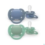 Productshot Philips Avent Fopspeen +6m Soft Blauw/groen 2