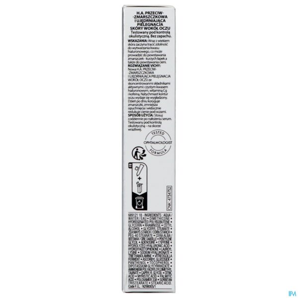 Packshot Vichy Liftactiv H.a. Ogen 15ml