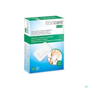 Packshot Febelcare Med6 Zelfkl. Steriele Verband.7x5cm 10st
