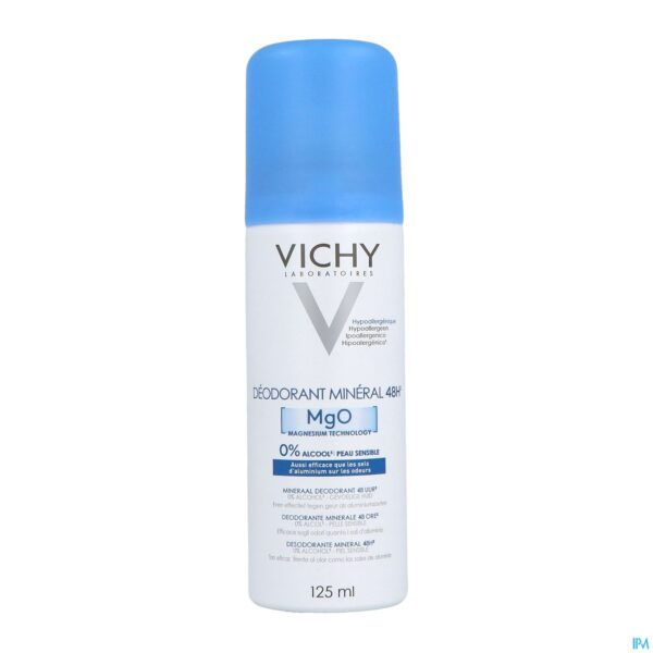 Packshot Vichy Deo Mineraal Spray 48u 125ml