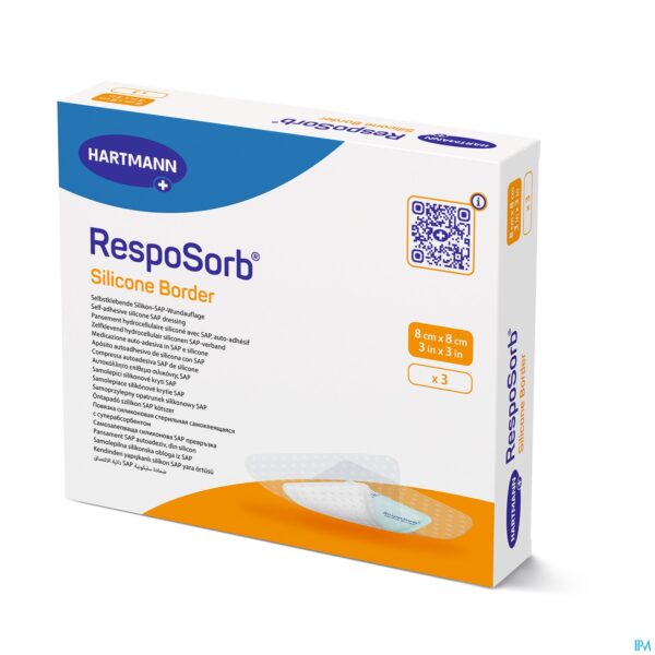 Packshot Resposorb Silicone Border 8x8cm 3 4130110 Packshot Resposorb Silicone Border 8x8cm 3 4130110