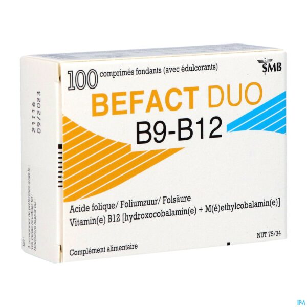 Packshot Befact Duo - 100 Sublinguale smelttabletten