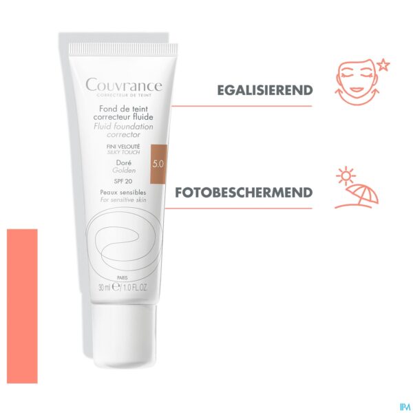 Lifestyle_image Avene Couvrance Fdt Correct. Fluide 5 Dore 30ml