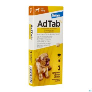 Packshot Adtab 56mg Hond >1,3-2,5kg Kauwtabl 3