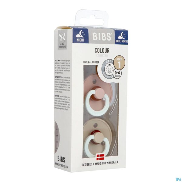 Packshot Bibs 1 Fopspeen Duo Glow In Dark Vanilla/blush Packshot Bibs 1 Fopspeen Duo Glow In Dark Vanilla/blush