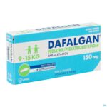 Packshot Dafalgan Pediatrie 150mg Suppo 12
