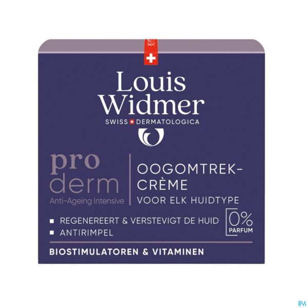 Packshot Widmer Proderm Oogomtrekcrème Zonder Parfum 30ml