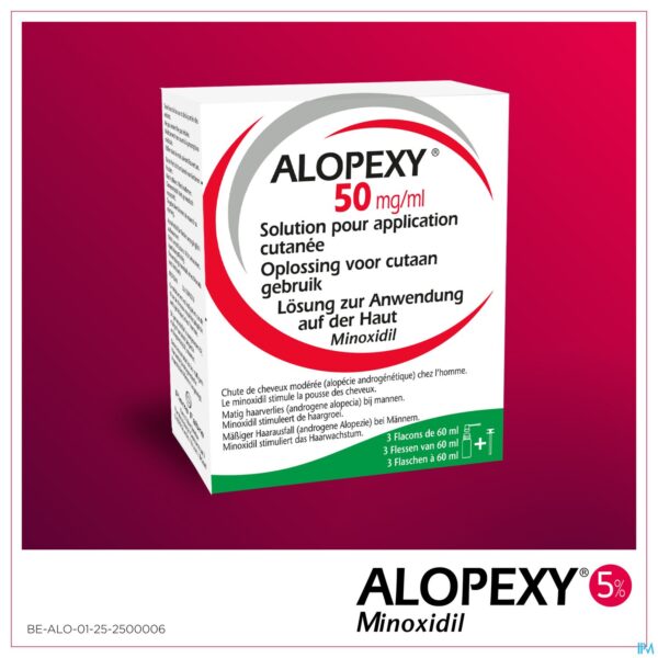 Lifestyle_image Alopexy 50mg/ml Opl Cutaan Gebruik Fl 3x60ml