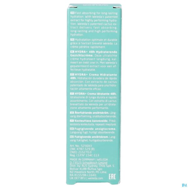 Packshot Weleda Hydra+ 48h Hydraterende Gezichtscreme 30ml