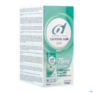 Packshot 6d Sports Caffeine 75mg Gum Mint 60x2g